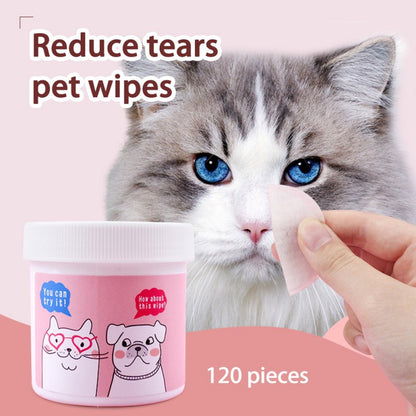 120 Pcs Non-Woven Pet Eye Cleaning Wipes