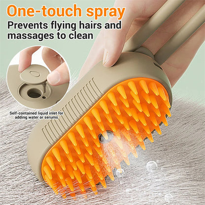 3 In 1 Electric Cat Steam Hair Brush