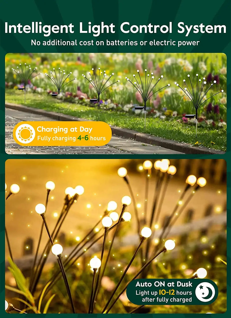 8 LED Solar Garden Lights