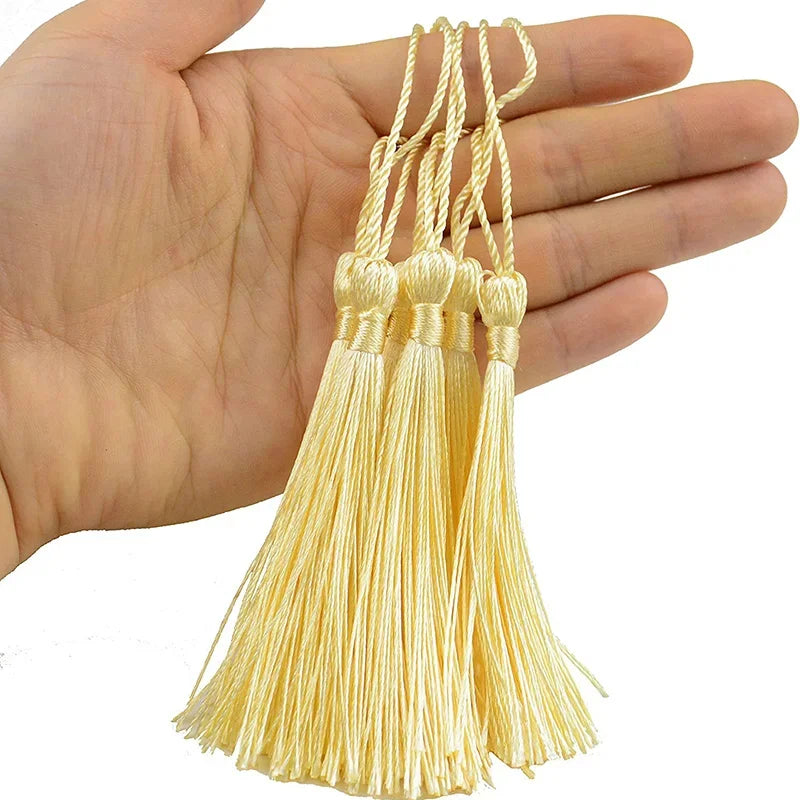 100Pcs 13cm Silky Tassels Floss Bookmark Tassels