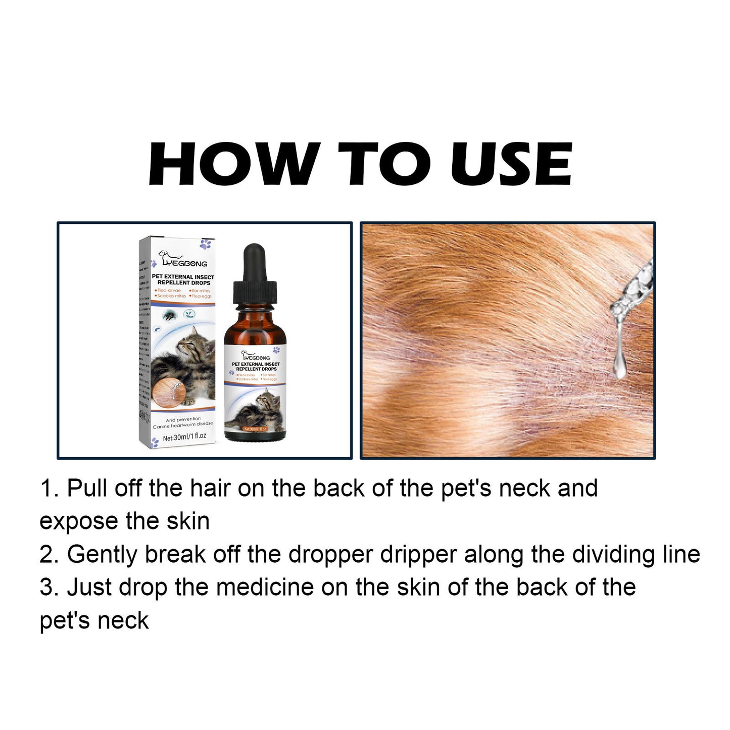 Tick Flea Cleaning Dog Spray Drops