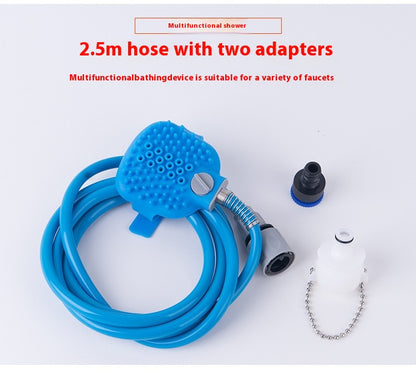 Outdoor Silicone Pet Bathing Shower Brush