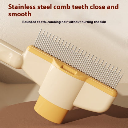 Professional Cat Pet Needled Comb With Release Button