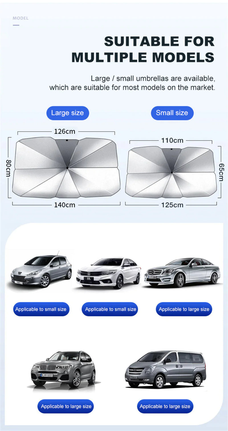 57" SunShield Umbrella for Car Windshields